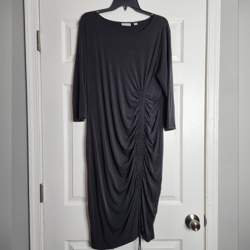 NY&Co Black Cutesy Low-Drawstring Dress Size XL